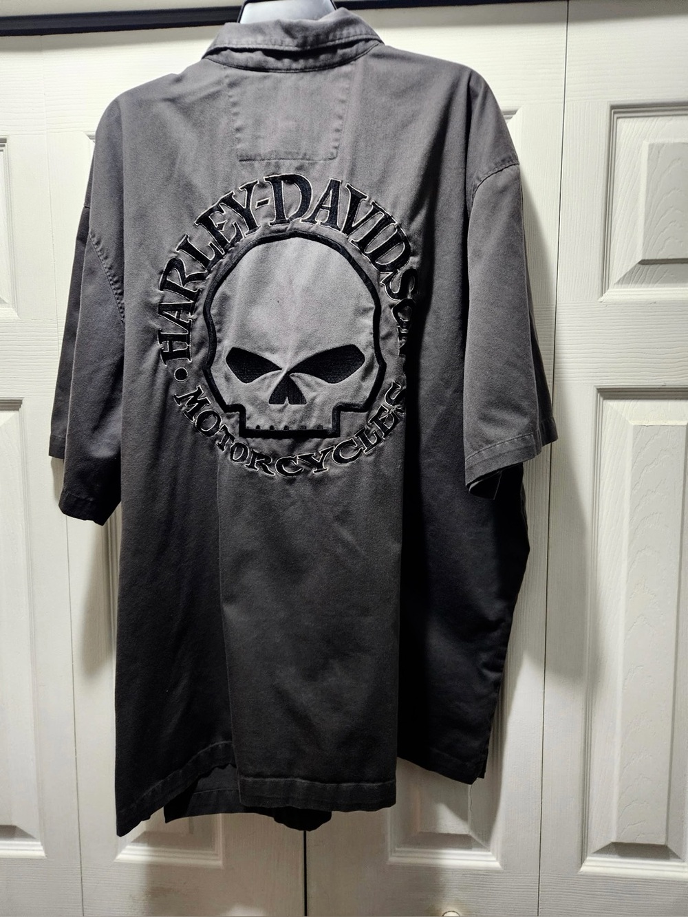 Harley-Davidson Big Willie G Black Short-Sleeve Shirt w/ Raised Skull Back Logo